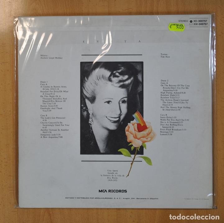 Discos de vinilo: ANDREW LLOYS WEBBER / TIM RICE - EVITA - GATEFOLD - 2 LP - Foto 2