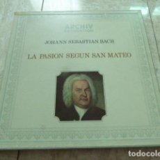 Discos de vinilo: LA PASION SEGUN SAN MATEO. JOHANN SEBASTIAN BACH. ARCHIV PRODUKTION. ESTUCHE CON 4 LPS + LIBRETO.