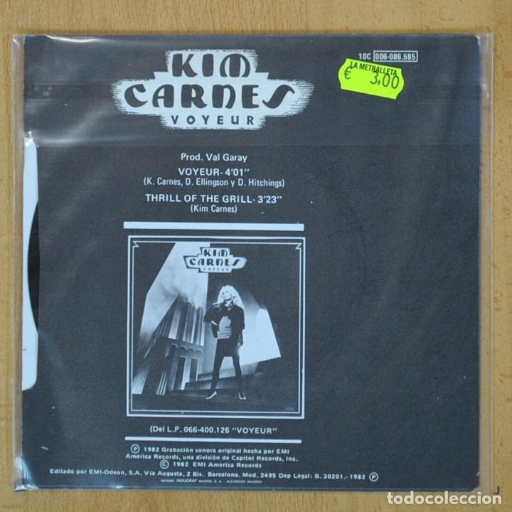 Discos de vinilo: KIM CARNES - VOYEUR - SINGLE - Foto 2