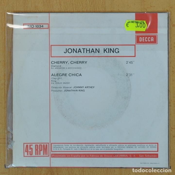 Discos de vinilo: JONATHAN KING - CHERRY CHERRY / ALEGRE CHICA - SINGLE - Foto 2