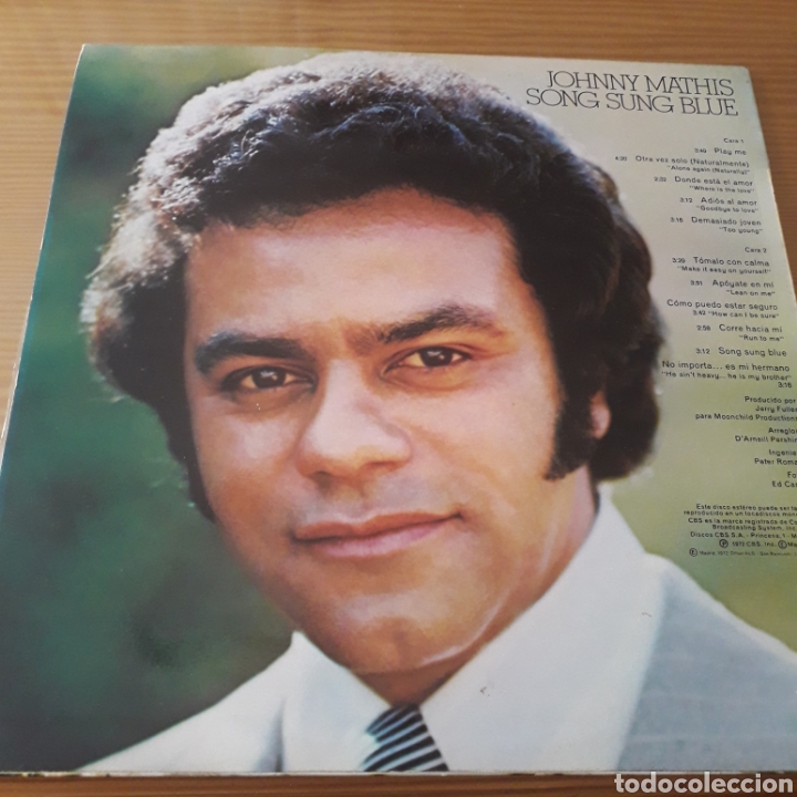 Discos de vinilo: Disco de Vinilo (LP) Johnny Mathis &rdquo;Song Sung Blue&rdquo; - Foto 2