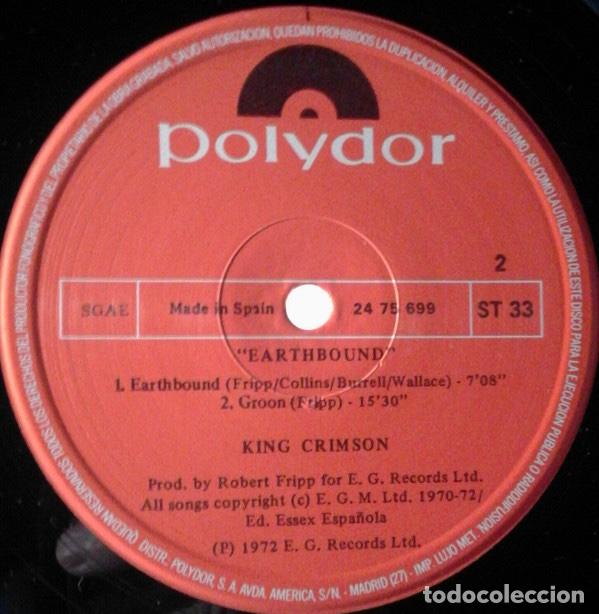 Discos de vinilo: King Crimson &lrm;&ndash; Earthbound - Foto 2
