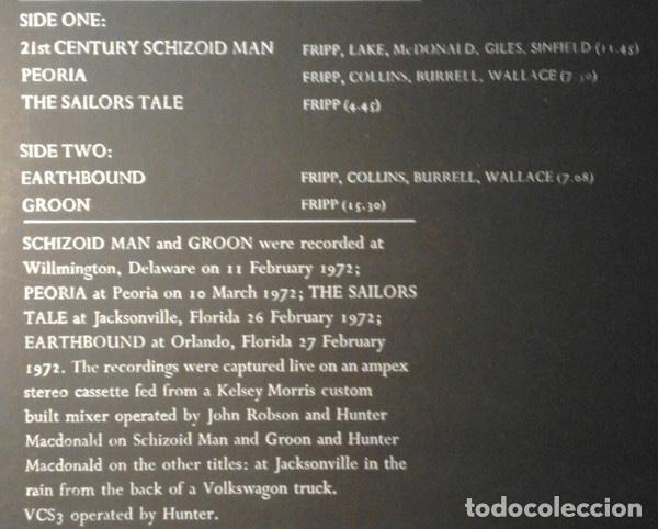 Discos de vinilo: King Crimson &lrm;&ndash; Earthbound - Foto 5