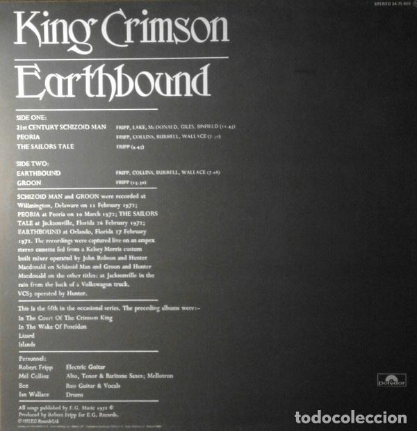 Discos de vinilo: King Crimson &lrm;&ndash; Earthbound - Foto 6
