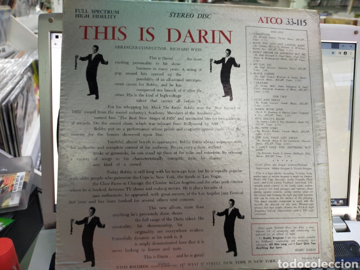 Discos de vinilo: Bobby darin lp this IS darin u.s.a. escuchado - Foto 2