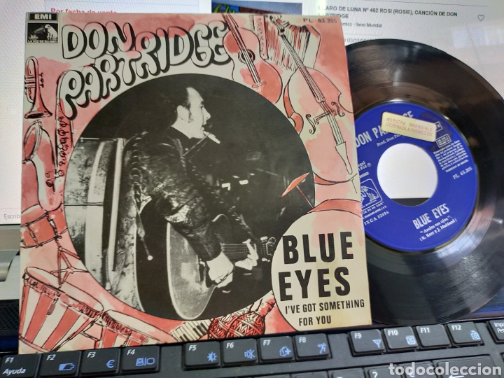 Discos de vinilo: Don partridge single blue est&eacute;s Espa&ntilde;a 1968 - Foto 1