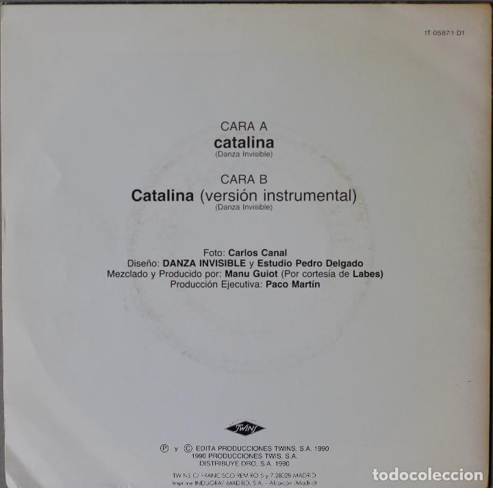 Discos de vinilo: DANZA INVISIBLE// CATALINA// SINGLE// 1990// TWINS - Foto 2