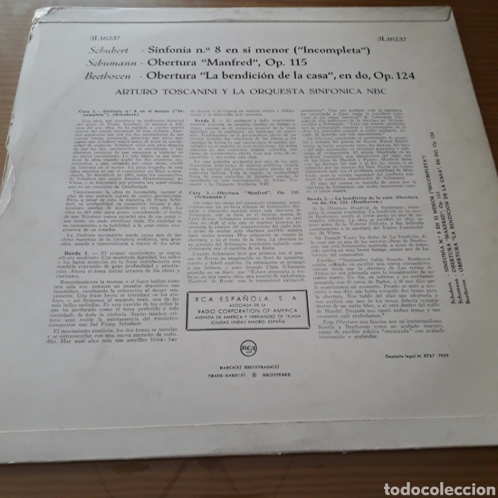 Discos de vinilo: Disco de Vinilo (LP) Toscanini - Foto 2