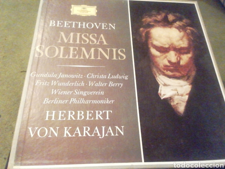 Discos de vinilo: Beethoven. Missa Solemnis. Vinilo. Karajan - Foto 1