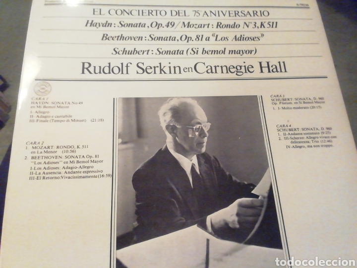 Discos de vinilo: Rudolf Serkin en Carnegie Hall. Vinilo. Dos discos. - Foto 2