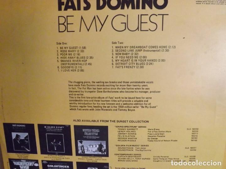 Discos de vinilo: FATS DOMINO ---- BE MY GUEST - Foto 2