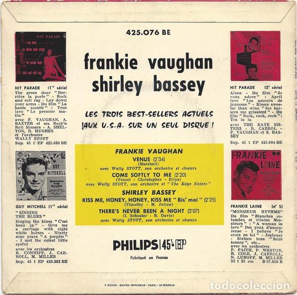 Discos de vinilo: Venus - Frankie Vaughan / Shirley Bassey - Foto 2