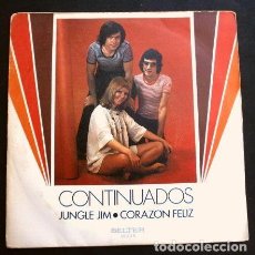 Discos de vinilo: ^ CONTINUADOS (SINGLE 1973) JUNGLE JIM - CORAZON FELIZ (DISCO ESCASO). Lote 207500410