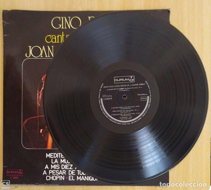 Discos de vinilo: GINO PAOLI CANTA EXITOS DE JOAN MANUEL SERRAT - LP 1978 - Foto 4 - 207518006
