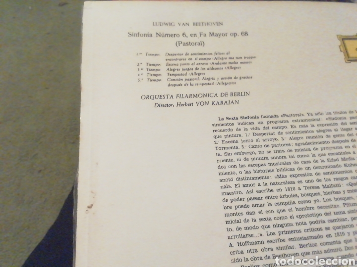 Discos de vinilo: Beethoven. Sinfon&iacute;a n&uacute;mero 6. Karajan - Foto 2