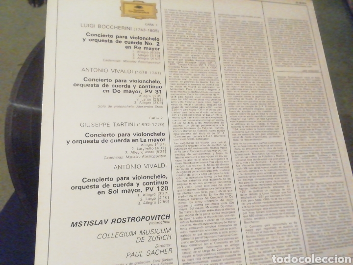 Discos de vinilo: Conciertos para violonchelo. Rostropovich. vinilo - Foto 2
