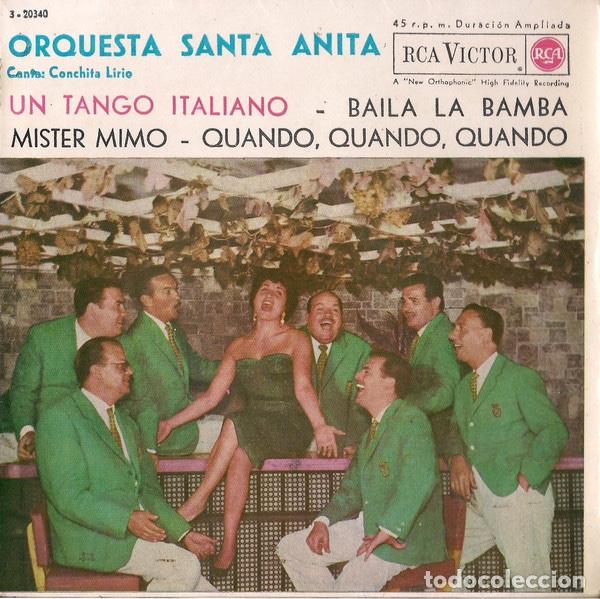 Discos de vinilo: Un Tango Italiano / Baila la Bamba / Mister Mimo / Quando, Quando, Quando - Orquesta Santa Anita Can