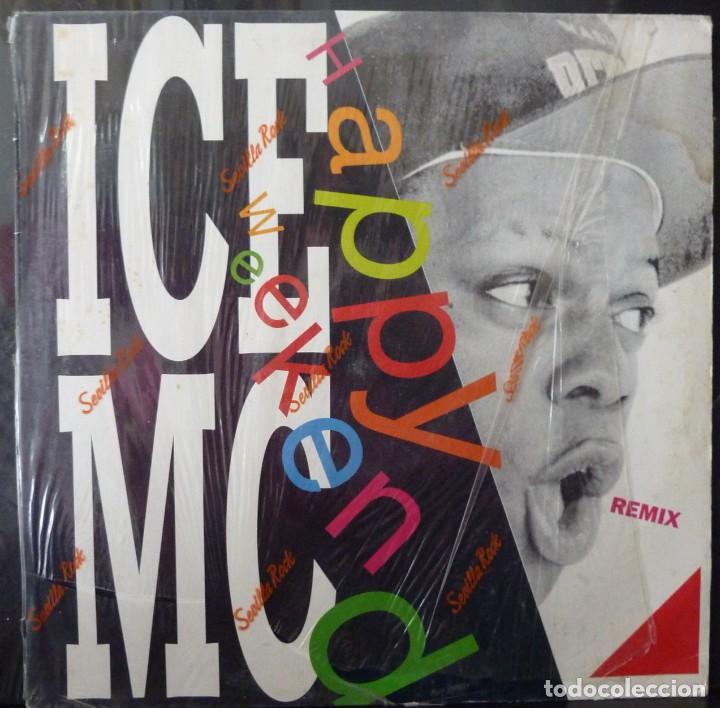 Discos de vinilo: ICE MC // HAPPY WEEKEND // 1991 // MAXI SINGLE - Foto 1