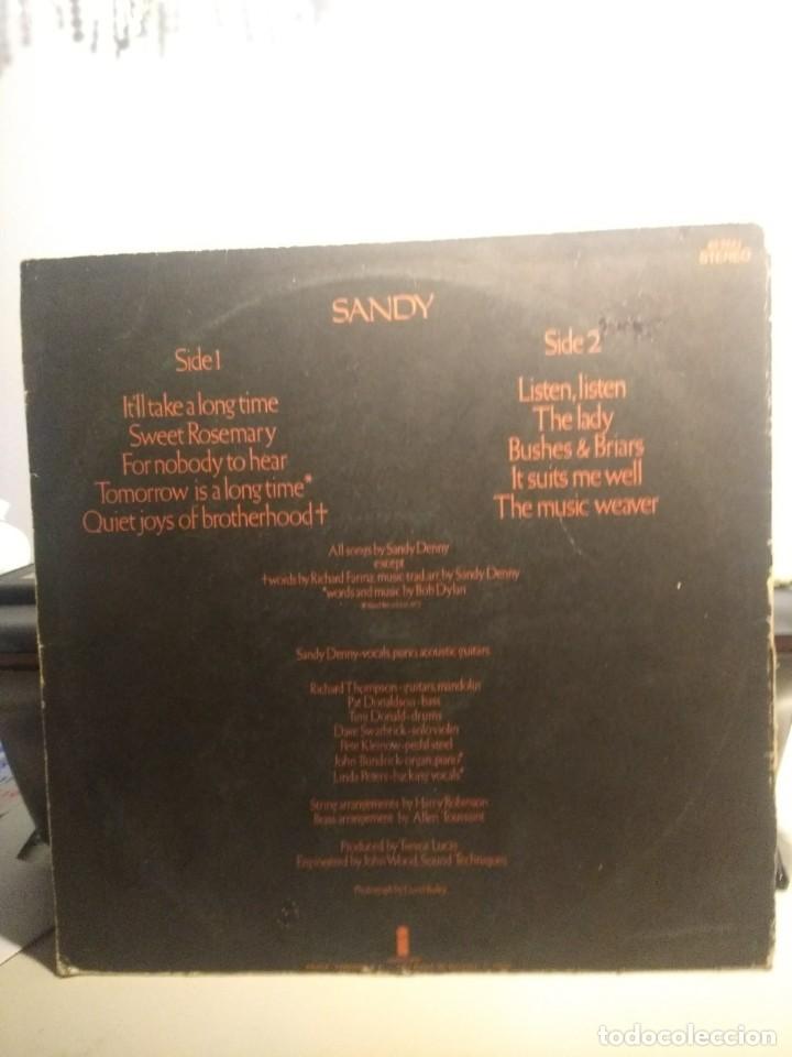 Discos de vinilo: LP SANDY DENNY : SANDY - Foto 2