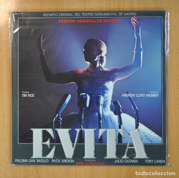Discos de vinilo: VARIOS - EVITA (VERSION ORIGINAL EN ESPA�OL) - 2 LP - Foto 1