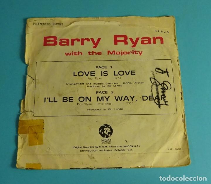 Discos de vinilo: BARRY RYAN. LOVE IS LOVE. EDICI&Oacute;N FRANCESA - Foto 2
