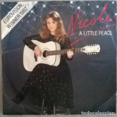 Discos de vinilo: NICOLE. A LITTLE PEACE/ THANK YOU MERCI. CBS, UK EUROVISION 1982 SINGLE
