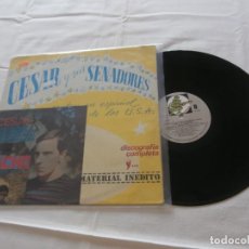 Discos de vinilo: CESAR Y SUS SENADORES LP. DISCIGRAFIA COMPLETA + MATERIAL INEDITO (1986). Lote 207684291