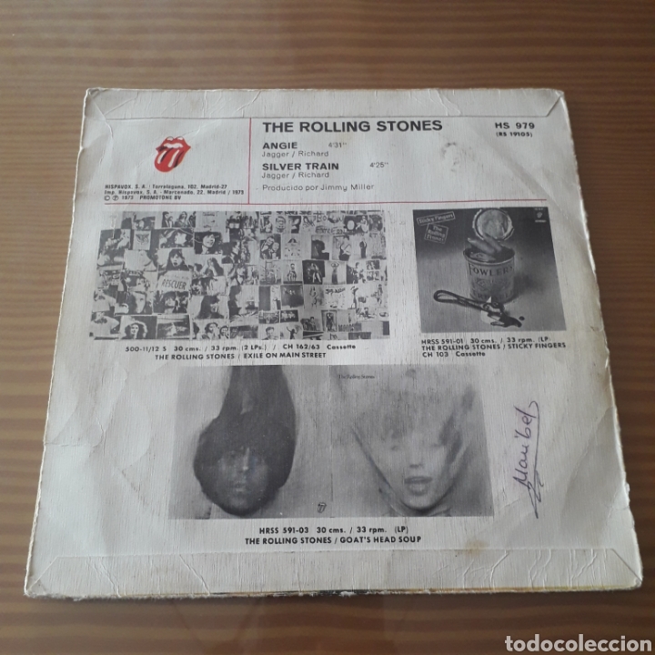 Discos de vinilo: Disco de Vinilo (Single) The Rolling Stones &rdquo;Angie/Silver Train&rdquo; - Foto 2