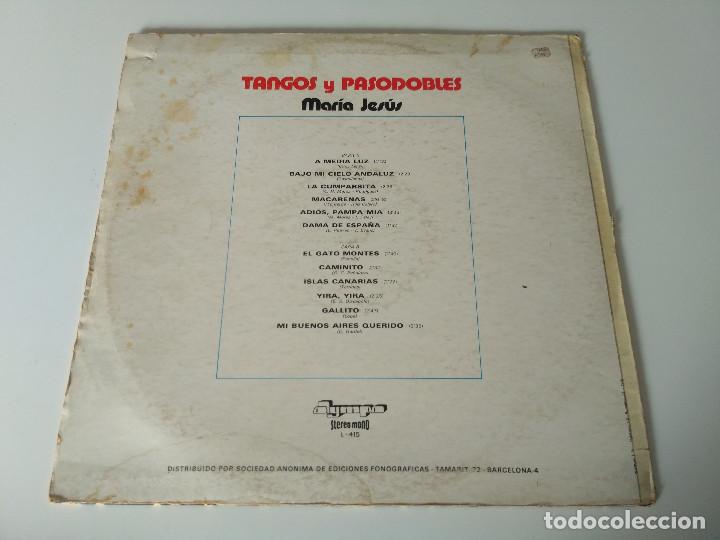 Discos de vinilo: Mar&iacute;a Jes&uacute;s &lrm;&ndash; Tangos y Pasodobles - Foto 2