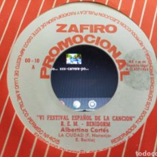 Discos de vinilo: ALBERTINA CORTES SINGLE PROMOCIONAL LA CIUDAD / UNA FLOR EN EL CAMINO 1964