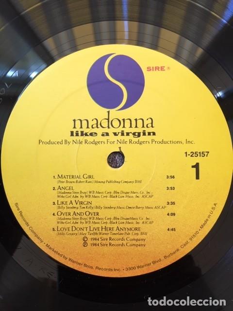 Discos de vinilo: MADONNA LIKE A VIRGIN EDICI&Oacute;N EXTRANJERA - Foto 5