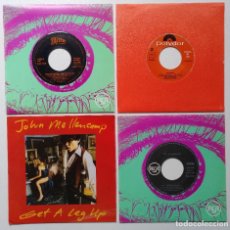 Discos de vinilo: [[ LOTE 7” 45RPM ]] JOHN MELLENCAMP / THE SILENCERS -THIS IS SERIOUS / JOHN LEE HOOKER / ACUSADOS. Lote 207831333