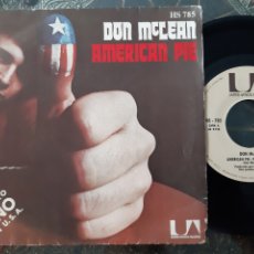 Discos de vinilo: *DON MCLEAN. AMERICAN PIE 1 Y 2. UNITED ARTISTS RECORDS. HS-785. 1972.SPAIN. Lote 207835546