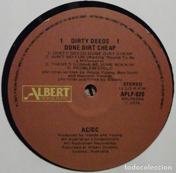 Discos de vinilo: AC/DC &ndash; Dirty Deeds Done Dirt Cheap -LP- - Foto 3