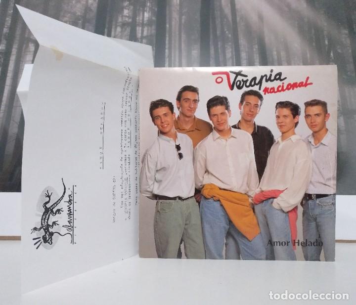 TERAPIA NACIONAL -AMOR HELADO [[INCLUYE CARTA DE PRESENTACIÓN DISCOGRÁFICA]] MAXI 7” 45RPM (1991) (Música - Discos - Singles Vinilo - Grupos Españoles de los 90 a la actualidad)