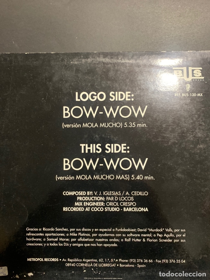 Discos de vinilo: (VIN648) BOW WOW ( vinilo Segunda mano ) - Foto 2