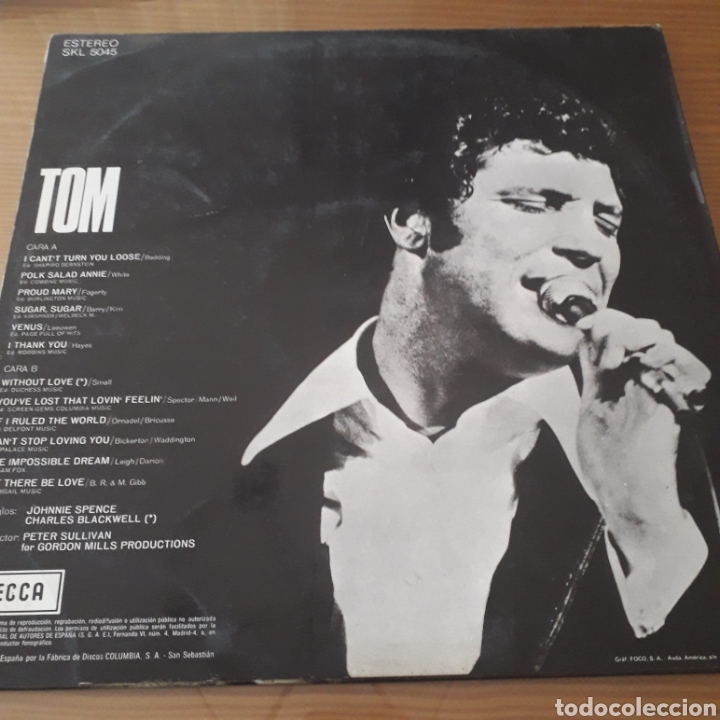 Discos de vinilo: Disco de Vinilo (LP) Tom Jones &rdquo;Tom&rdquo; - Foto 2