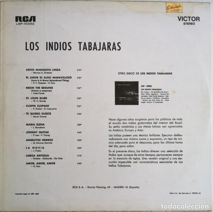 Discos de vinilo: Los Indios Tabajaras. Los Indios Tabajaras RCA LSP-10332 - Foto 2
