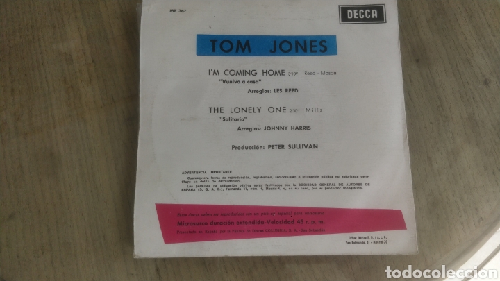 Discos de vinilo: Vinilo Tom Jones - Foto 2