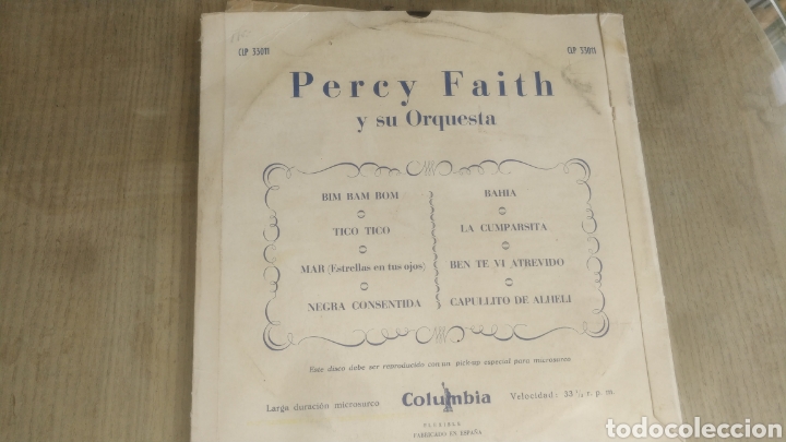 Discos de vinilo: Vinilo Percy Faith - Foto 2