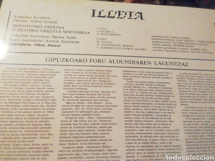 Discos de vinilo: Illeta. Francisco Escudero. vinilo - Foto 2