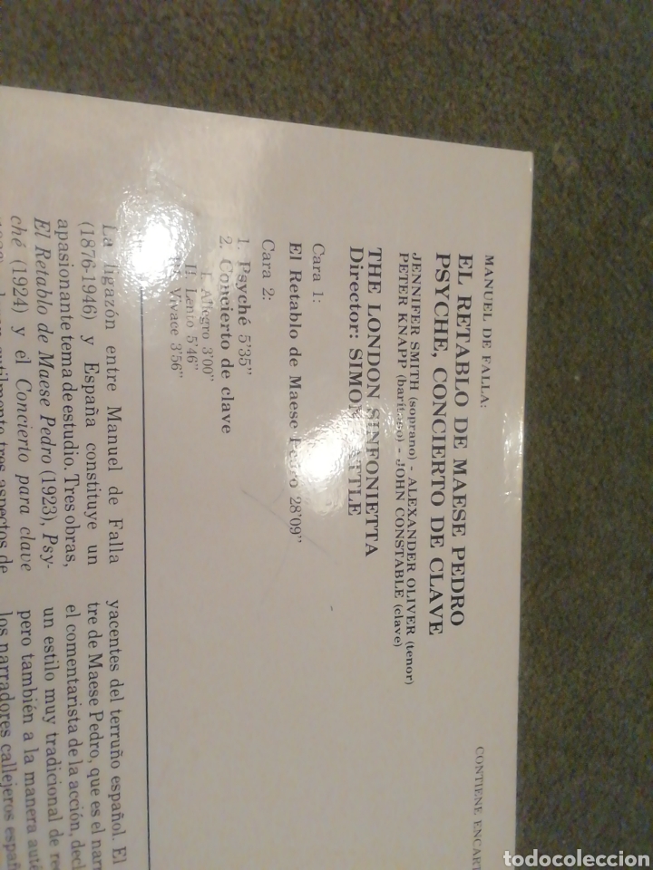 Discos de vinilo: Falla. El retablo de maese Pedro. vinilo. - Foto 2