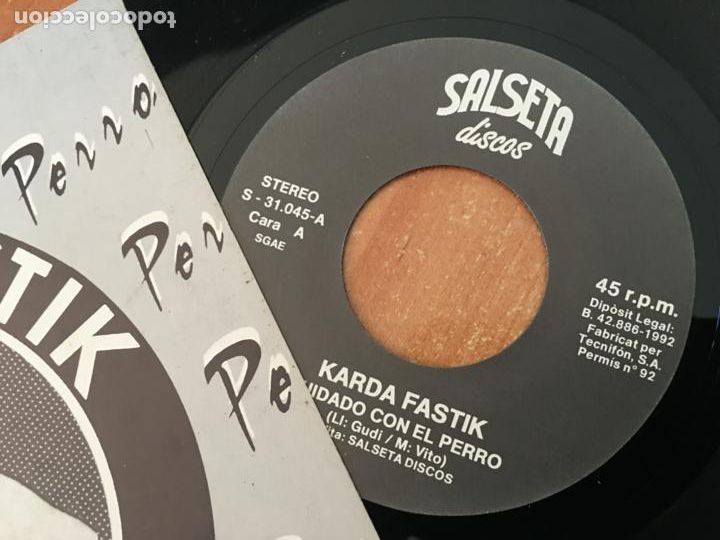 Discos de vinilo: KARDA FASTIK (CUIDADO CON EL PERRO) SINGLE (EPI18) - Foto 2