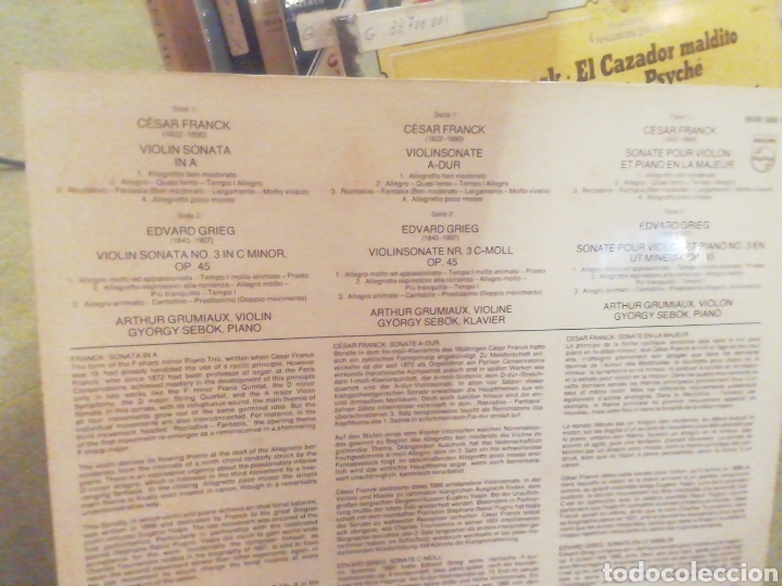 Discos de vinilo: Franck Grieg. Sonatas para violin. vinilo. - Foto 2