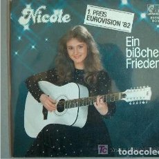 Discos de vinilo: NICOLE - EIN BIBCHEN FRIEDEN -PRIMER PREMIO EUROVISION 1982. Lote 208325666