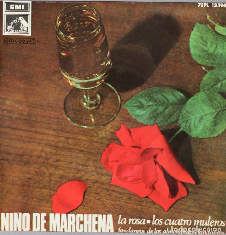 Discos de vinilo: NI&Ntilde;O DE MARCHENA// LA ROSA+3//EP// 1958// EMI - Foto 1