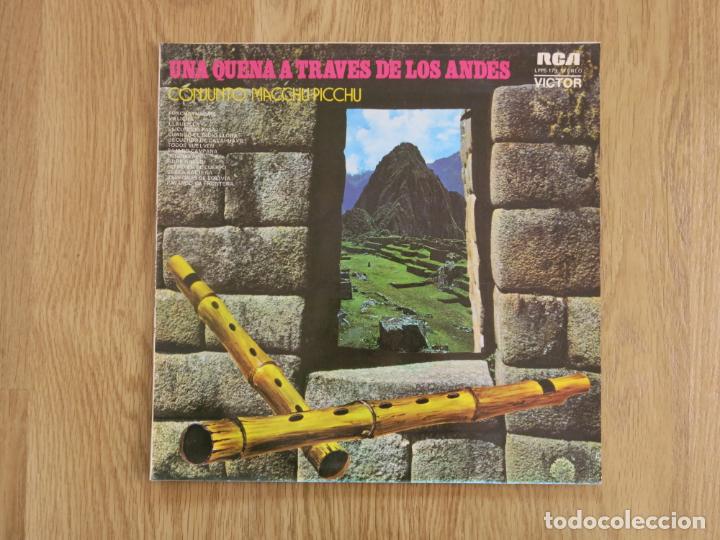 Disques de vinyle: LP PERU UNA QUENA A TRAVES DE LOS ANDES CONJUNTO MACCHU PICCHU CALCHAKIS ACEVES MEJIA FRONTERIZOS