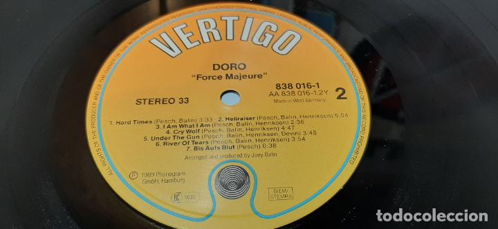 Discos de vinilo: DORO -FORCE MAJEURE- (1989) LP DISCO VINILO - Foto 2