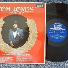Discos de vinilo: TOM JONES - 13 SMASH HITS. EDITADO POR DECCA. AÑO 1.971.
