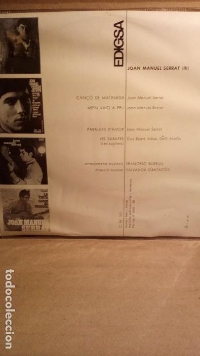Discos de vinilo: JOAN MANUEL SERRAT - PARAULES D AMOR . - Foto 3